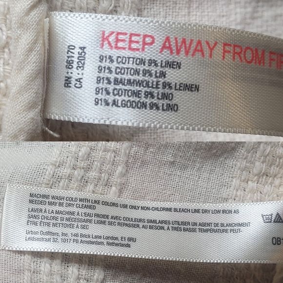 Free People‎ XS Beige Cotton Linen Blend Cardigan Cottagecore Countrycore Boho - Picture 3 of 8